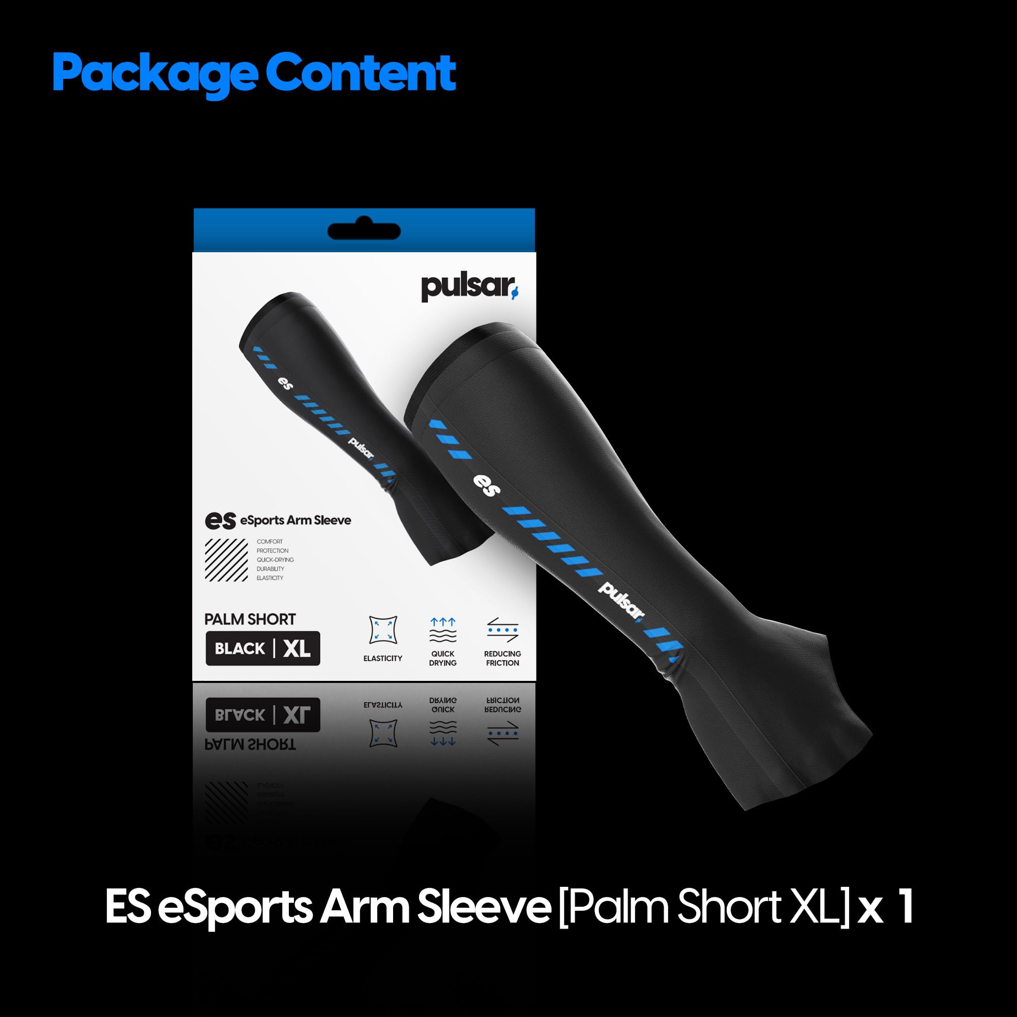 Pulsar eS arm sleeve premium band keeps sleeve in place during play.