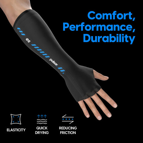 Pulsar eS arm sleeve's high-strength band prevents slipping for focused gameplay.