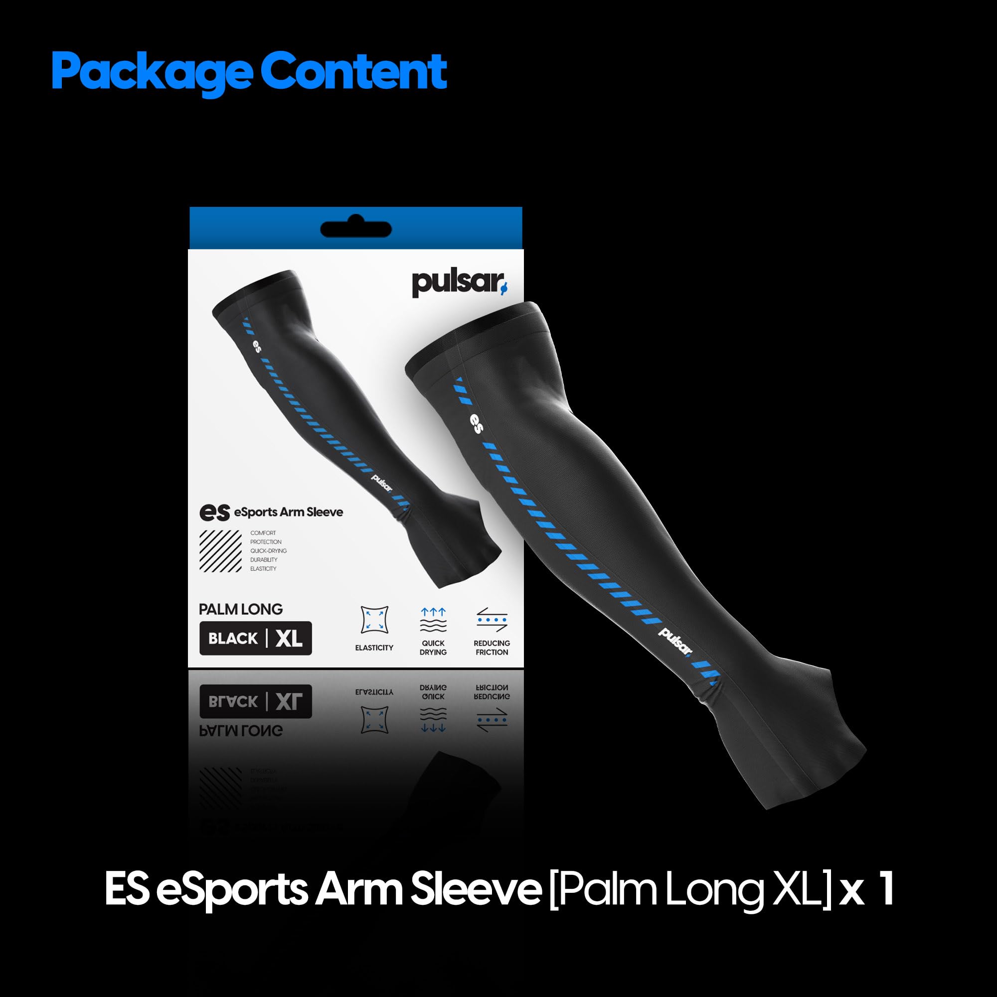 Pulsar eS arm sleeve black finish adds sleek look.