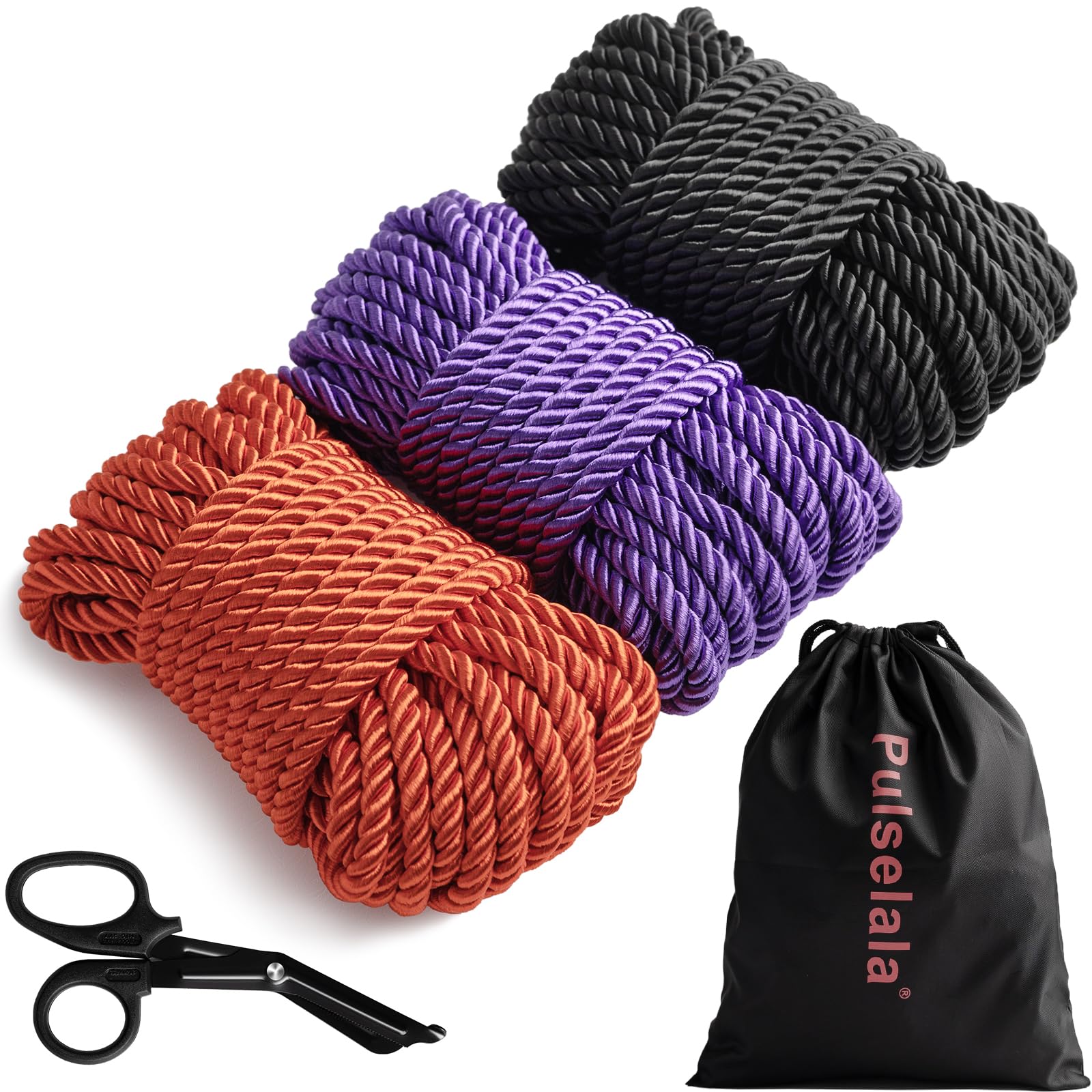 Pulselala Japanese Rope Style Kit with silky rope for beginners knot practice and safe handling.