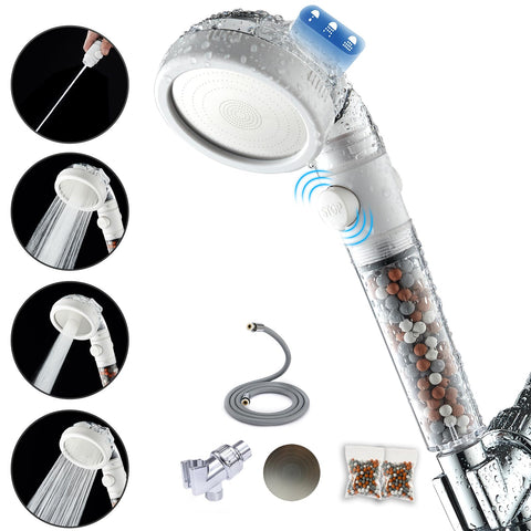 PumodTec filtered shower head handheld for soft water and invigorating rinse.