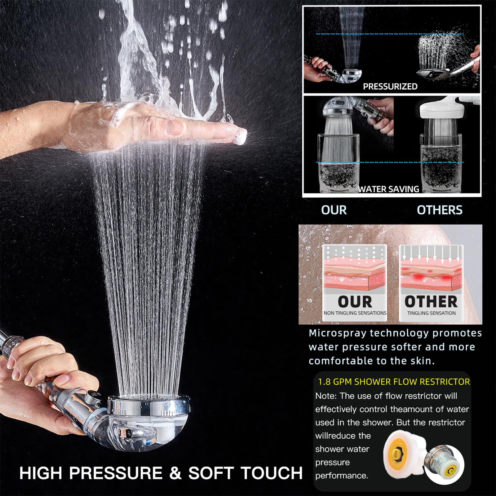 PumodTec mineral filter stones soften water and reduce odors.