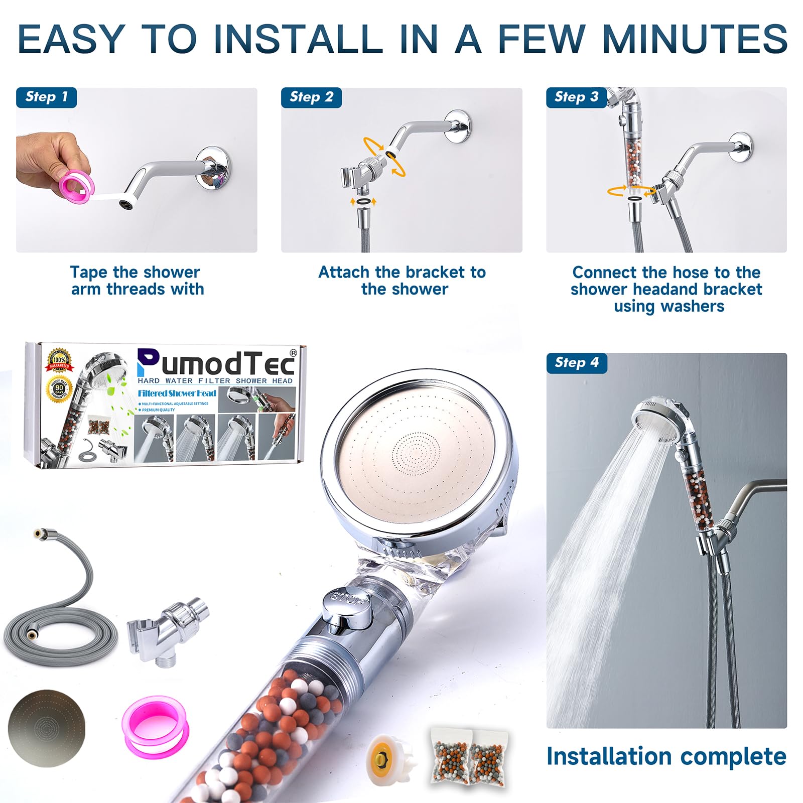 PumodTec spray gun mode enables quick bathroom cleaning.