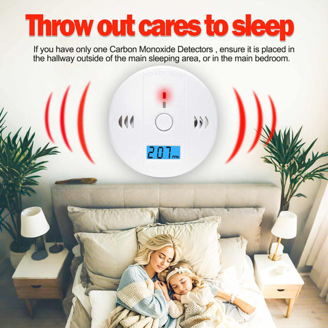 Pumwry CO detector battery compartment for simple maintenance