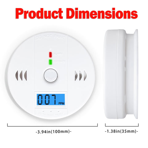 Pumwry CO detector self-test button ensures reliability
