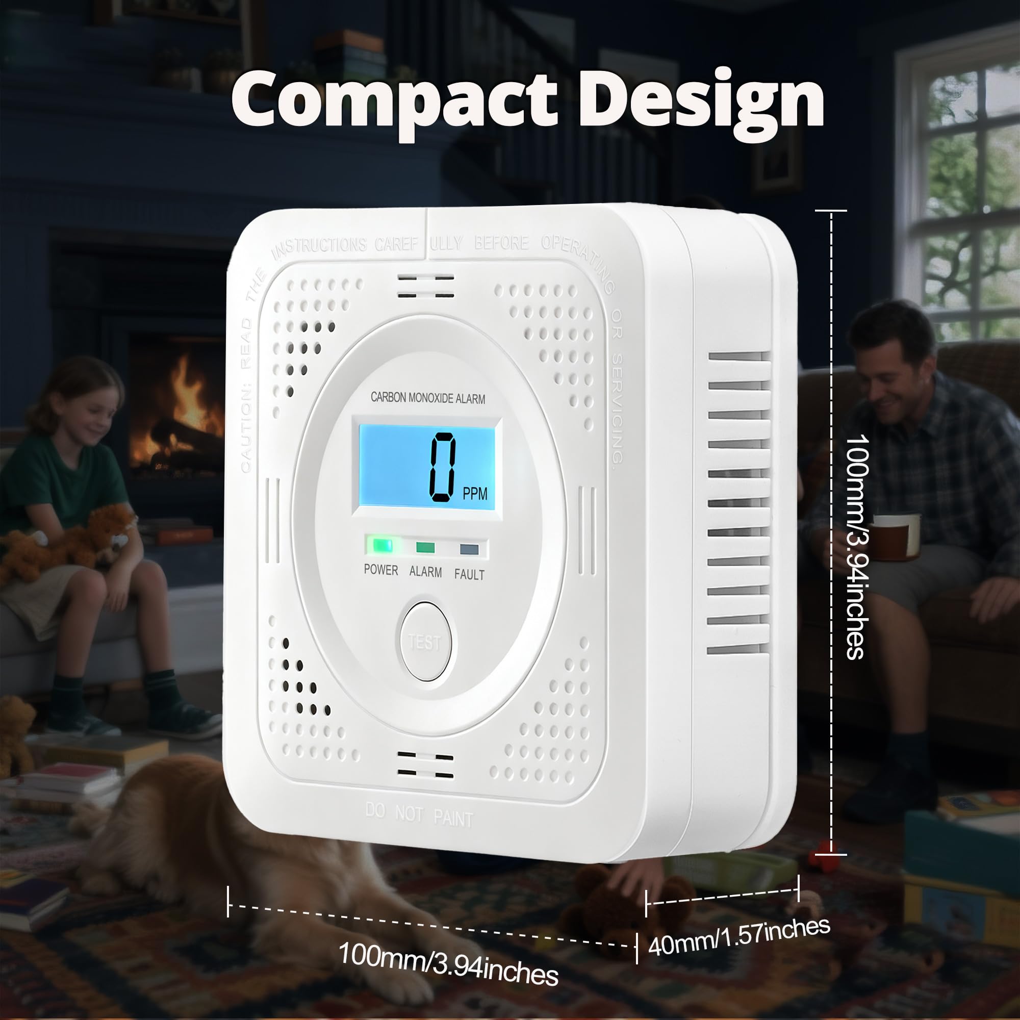 Pumwry compact CO detector portable design for on-the-go protection