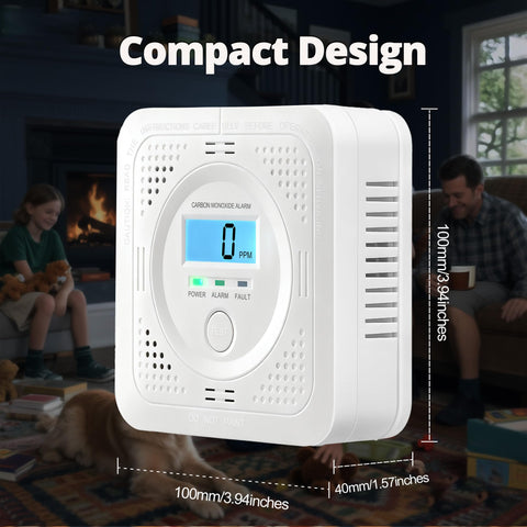 Pumwry compact CO detector portable design for on-the-go protection