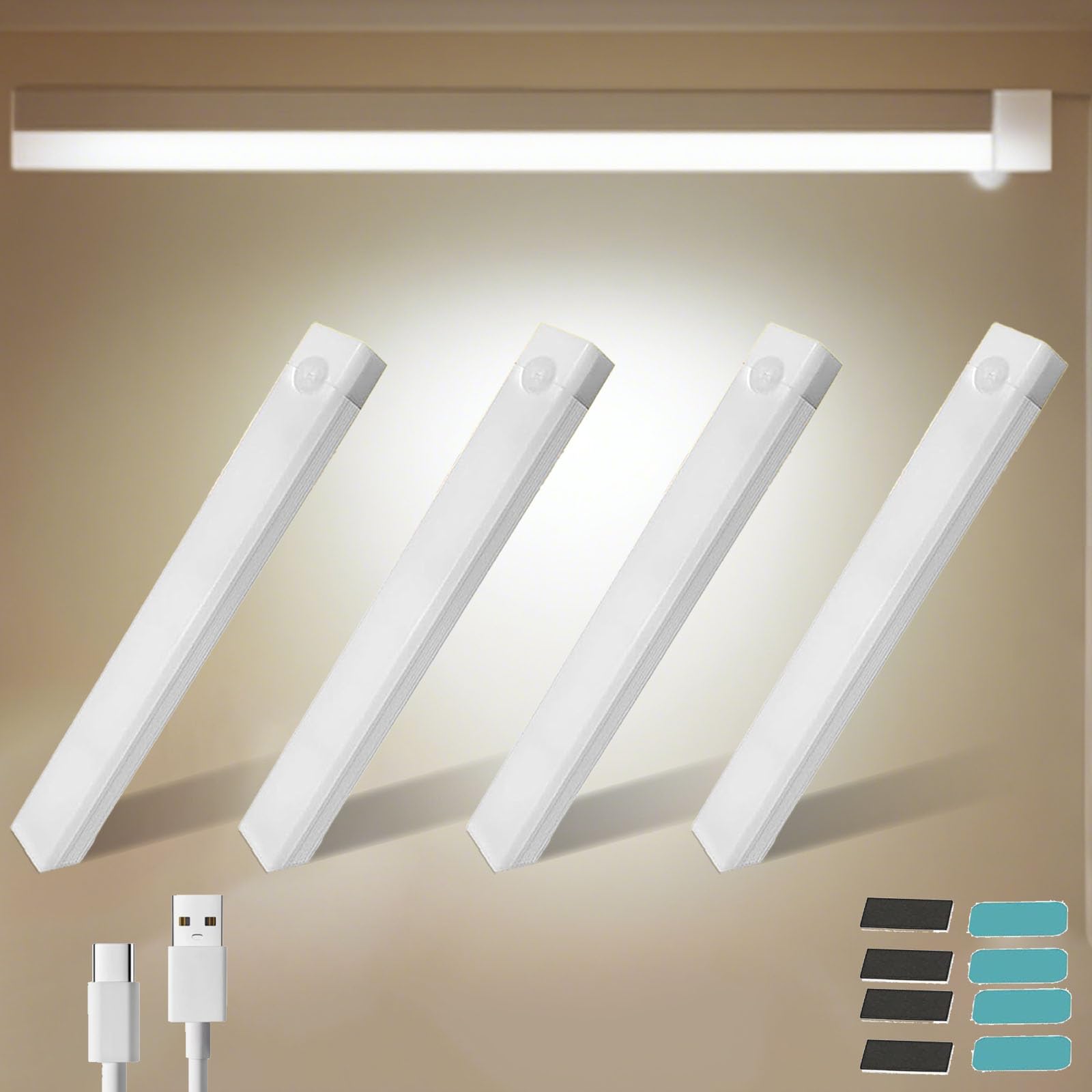 Punch-Free Smart Sensor LED Light with magnetic mount for easy cabinet lighting