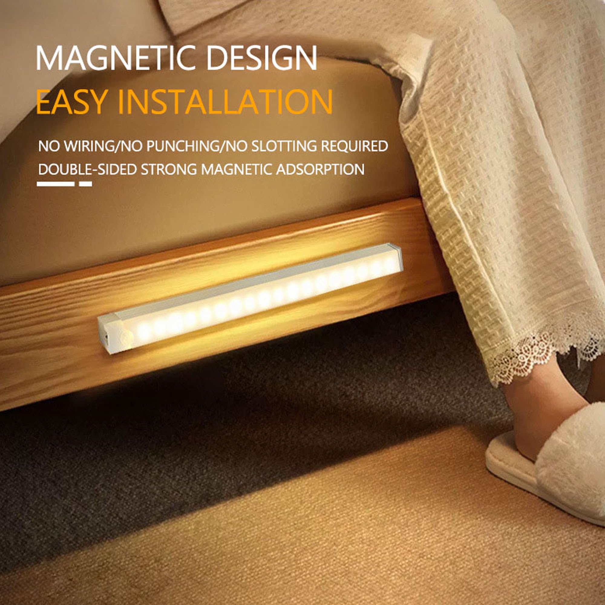 Punch-Free Smart Sensor LED Light suitable for pantry, wardrobe, and kitchen