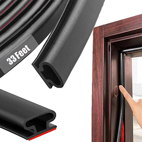 Pundin black rubber weather strip seals doors for energy efficiency and quiet rooms.