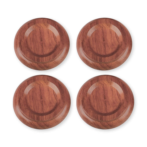PUNK piano caster pads rosewood side view demonstrates safe movement on hard floors.