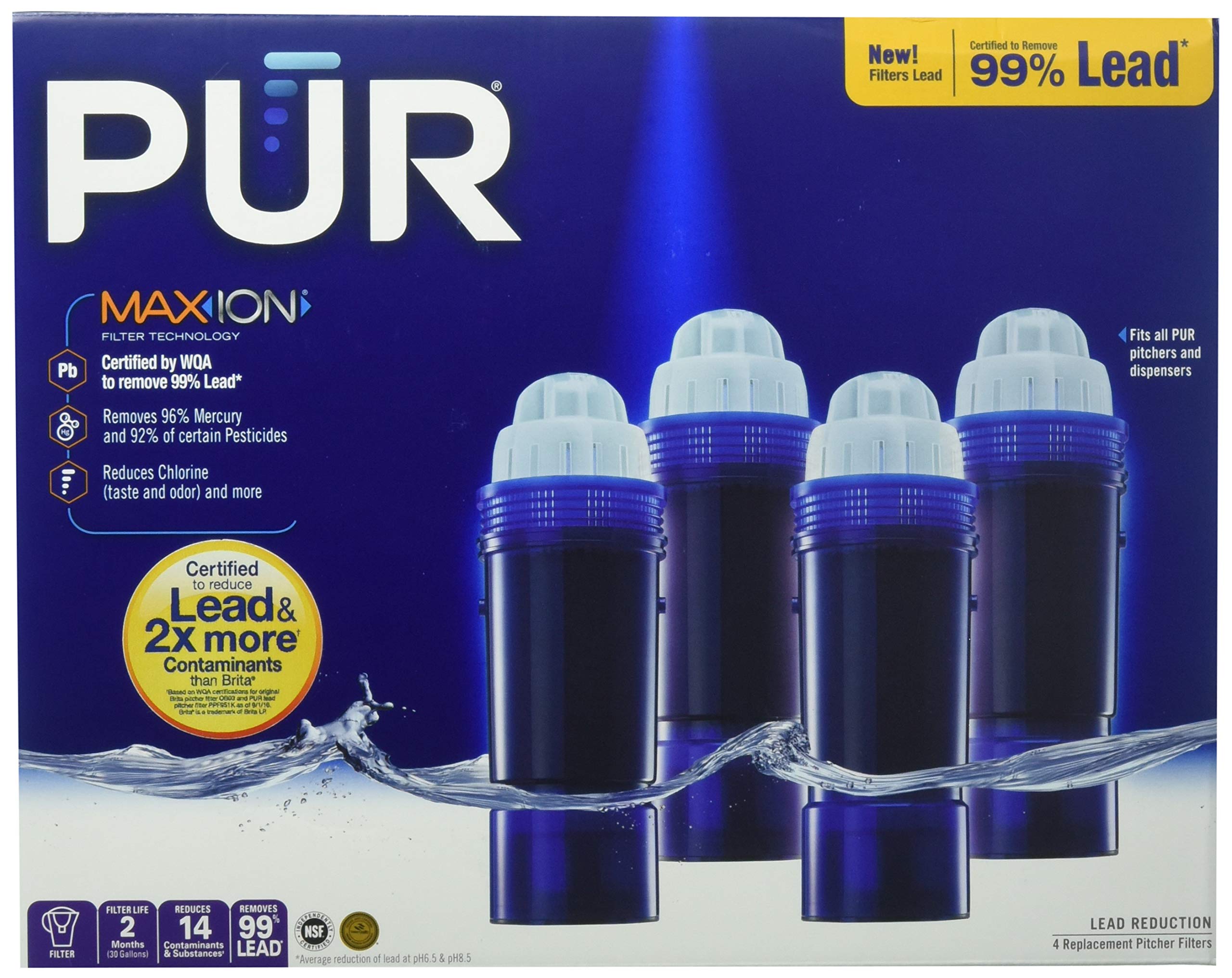 PUR MAXION replacement filter for lead reduction in drinking water.