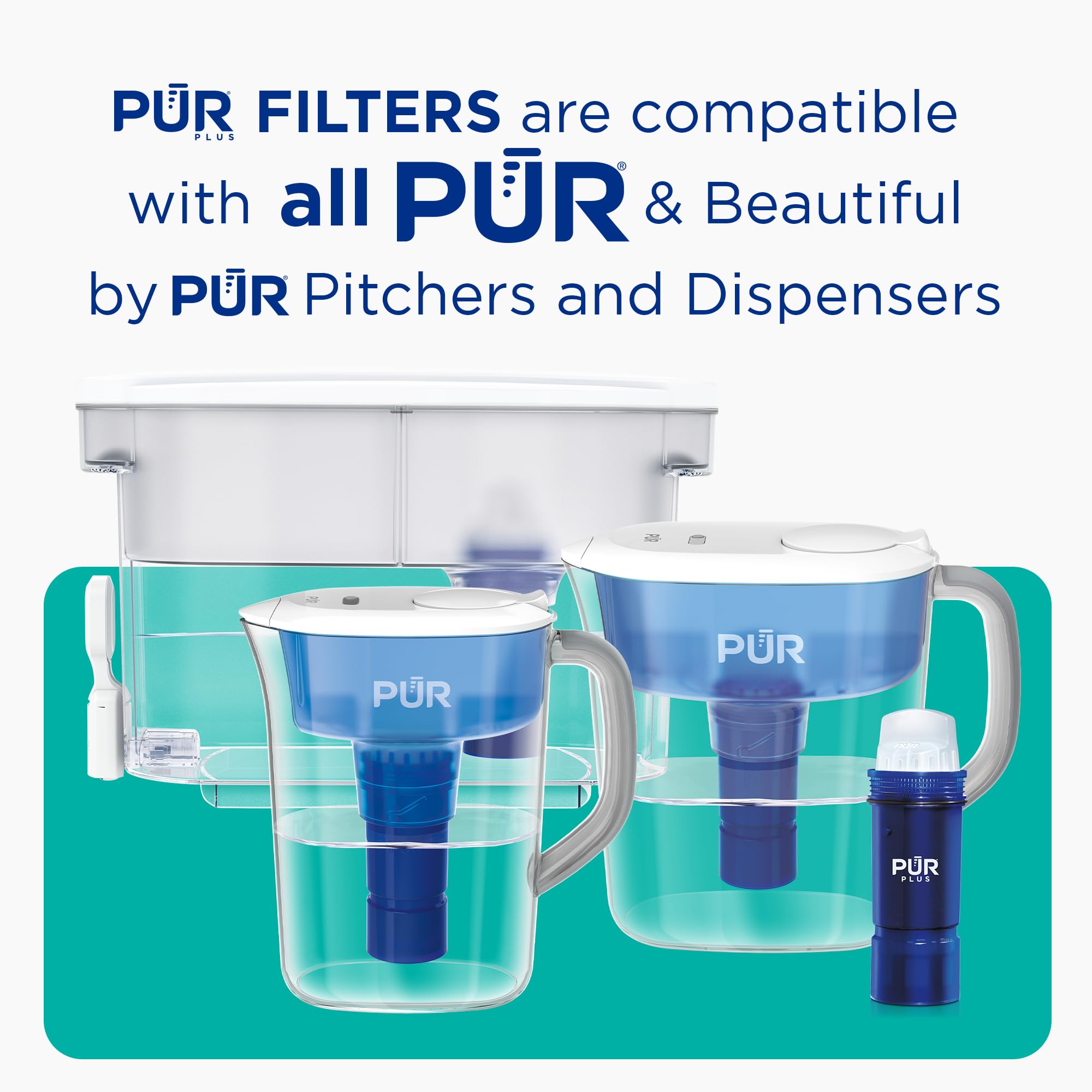 PUR Plus lead-reduction logo on label for safer tap water options