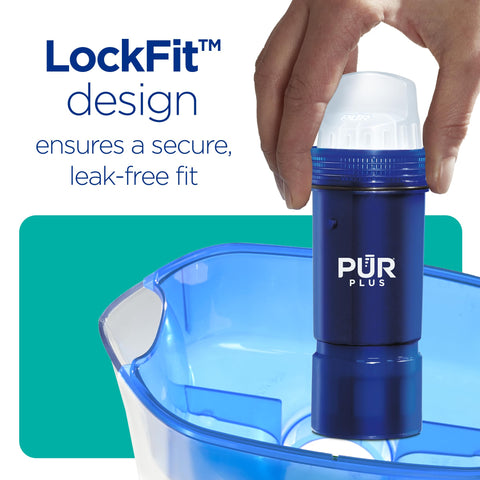 PUR Plus microplastics-filtering closeup suggesting cleaner water