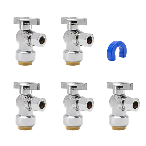 PURAGEIR brass angle stop valve pack shown for reliable shut-off control