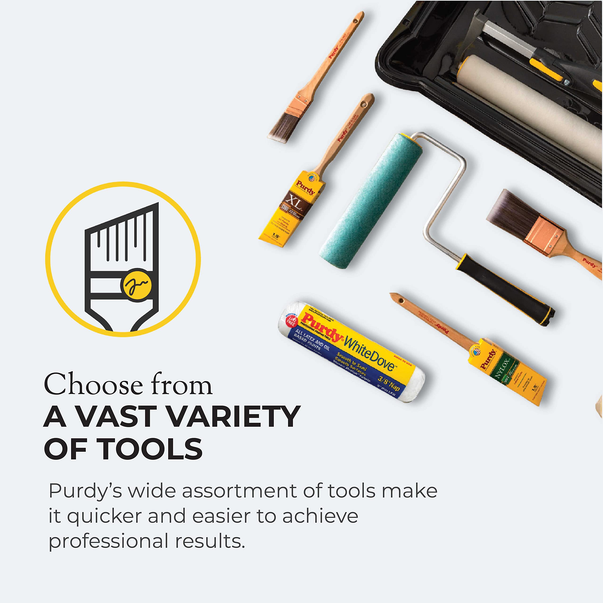 Purdy brush cleansing basket demonstrates thorough tool care