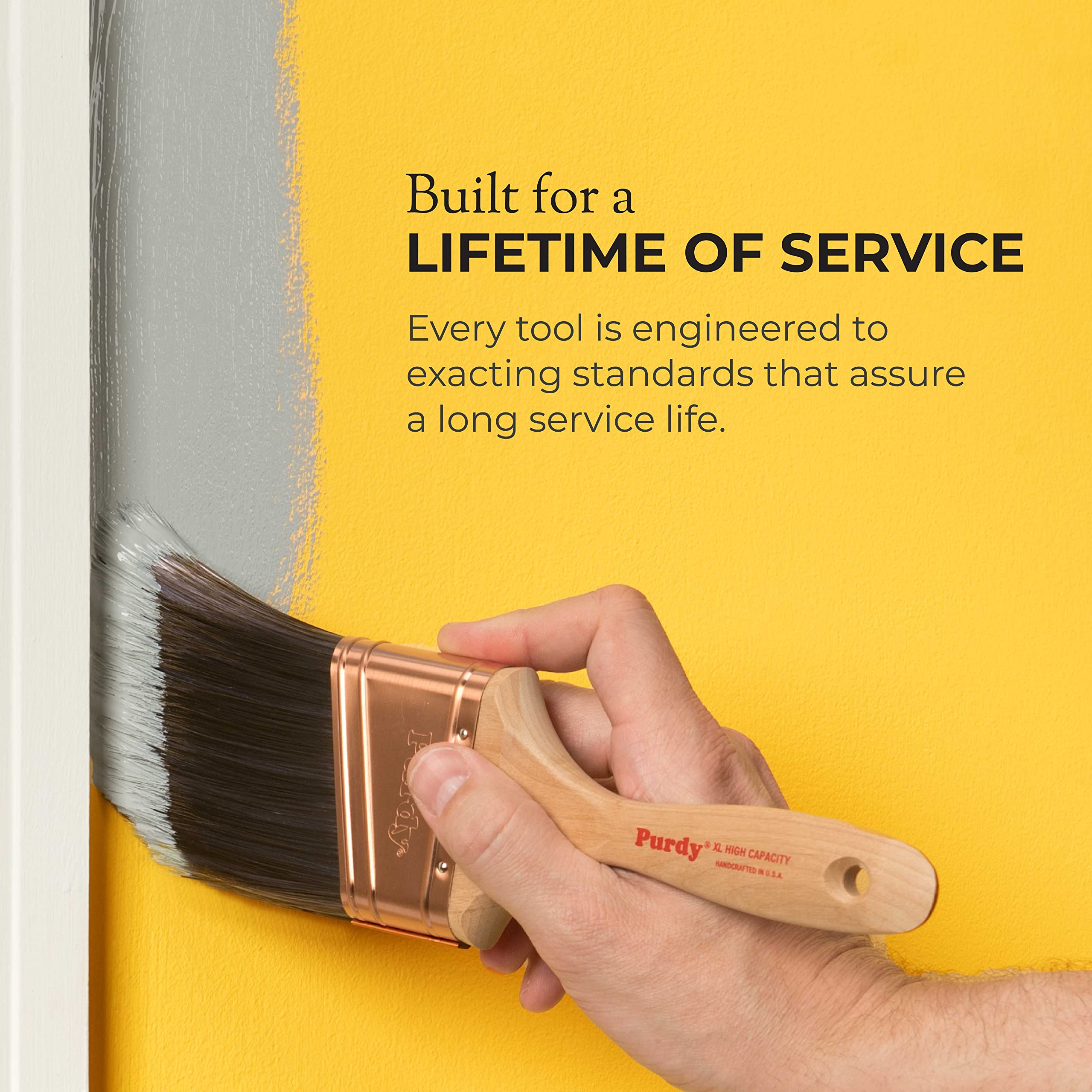 Purdy Nylox Satin-Edge finish promotes smooth, even coats