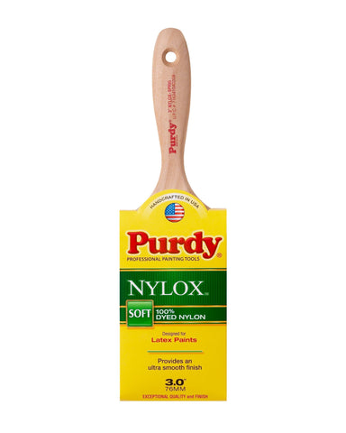 Purdy Nylox Sprig 3-inch flat trim brush for smooth latex coverage