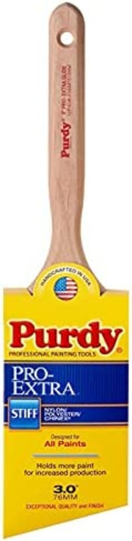 Purdy Pro-Extra 3in brush for drywall application delivers efficient coverage on rough surfaces.