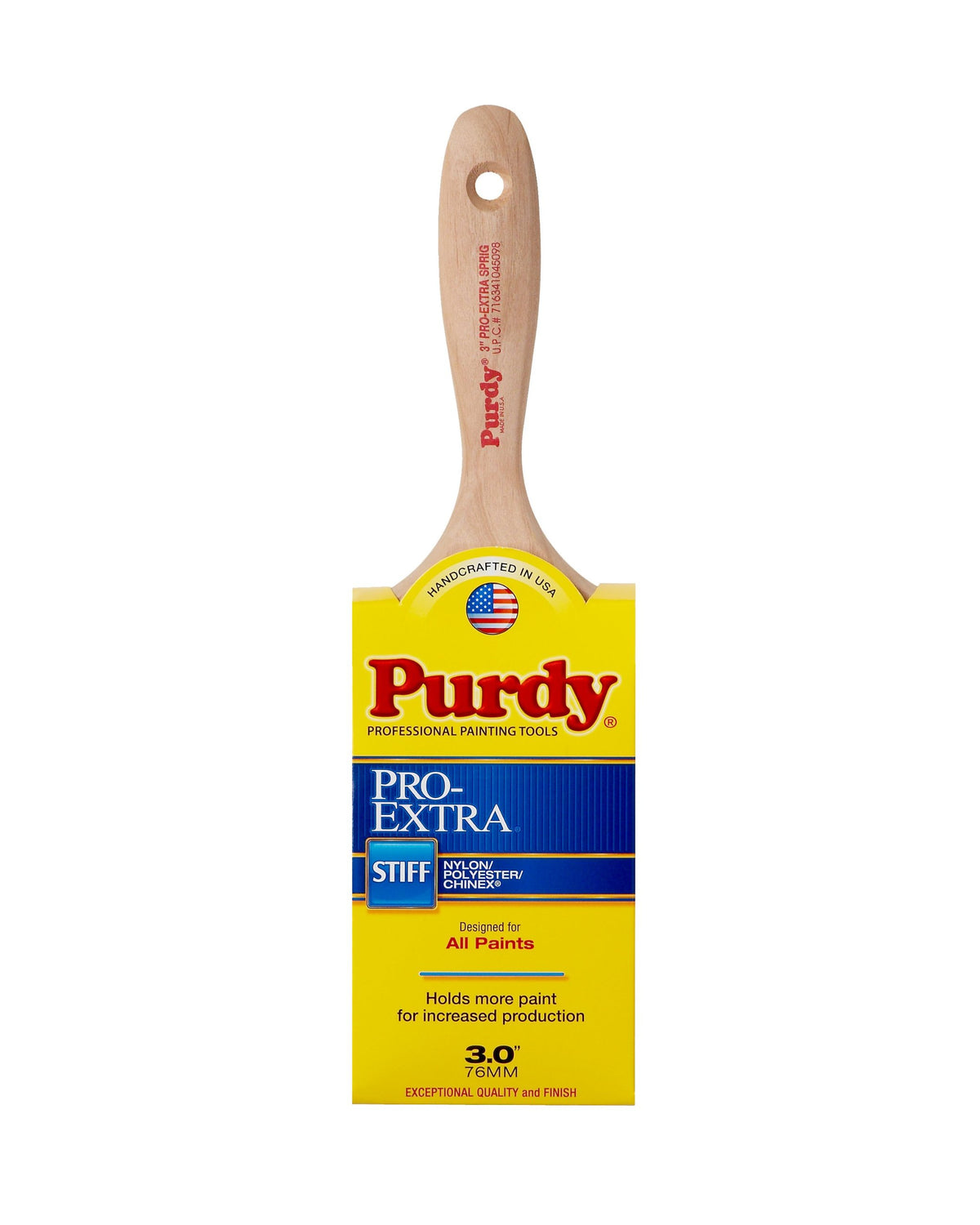 Purdy Pro-Extra Sprig flat trim brush ready for efficient paint loading
