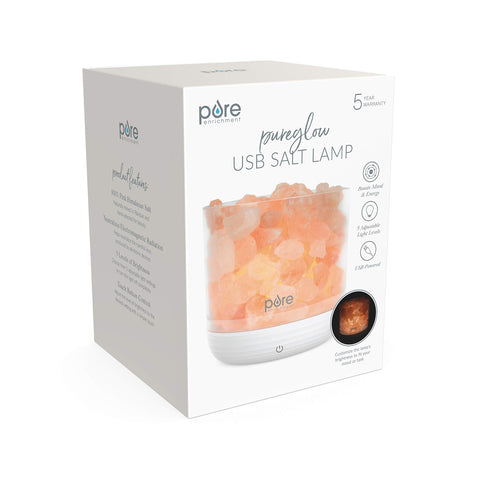 Two halogen bulbs included for immediate warm illumination with PureGlow.