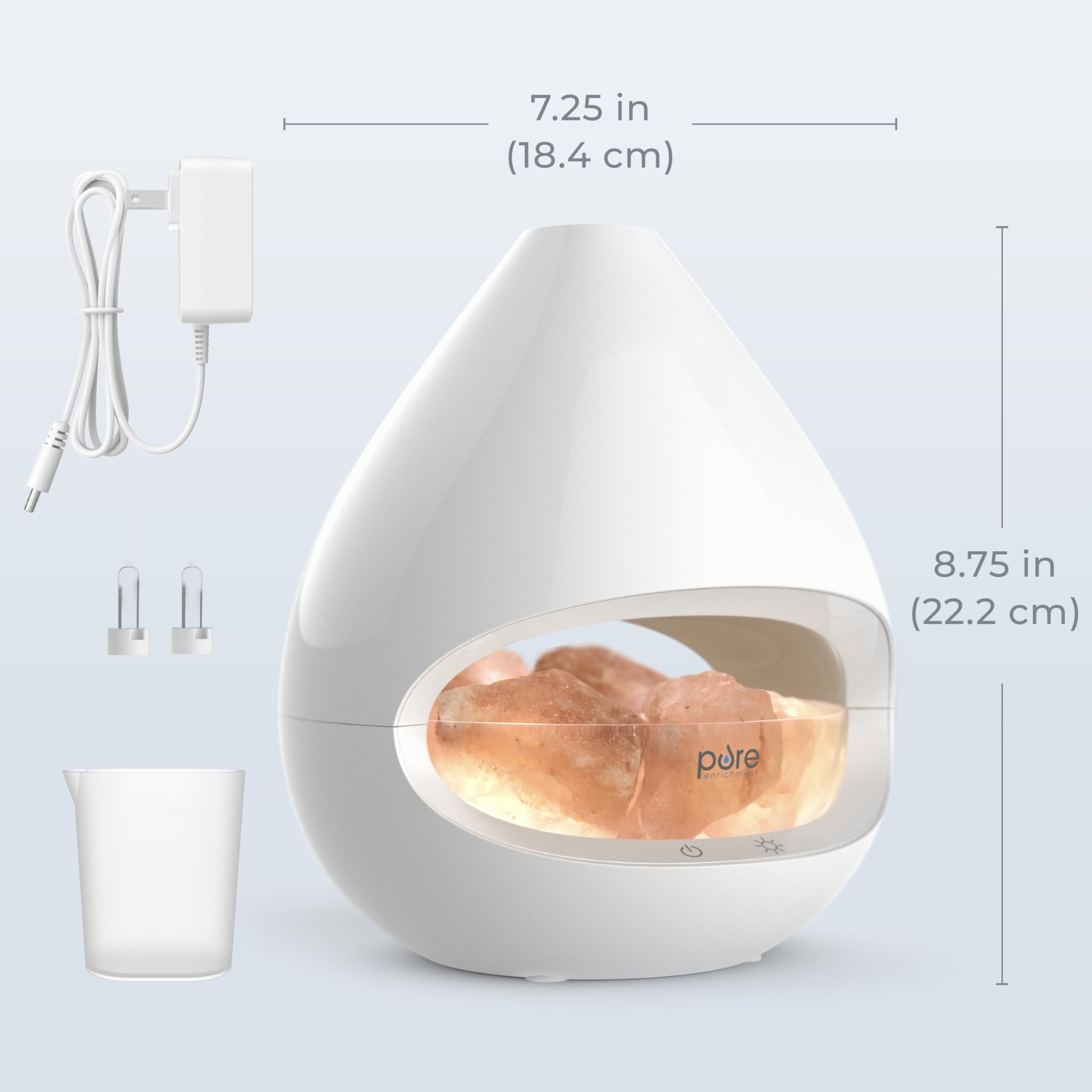 Independent light and mist controls on PureGlow Crystal for flexible setup