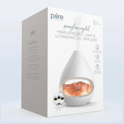 Compact 2-in-1 design from Pure Enrichment for bedside or desk spaces