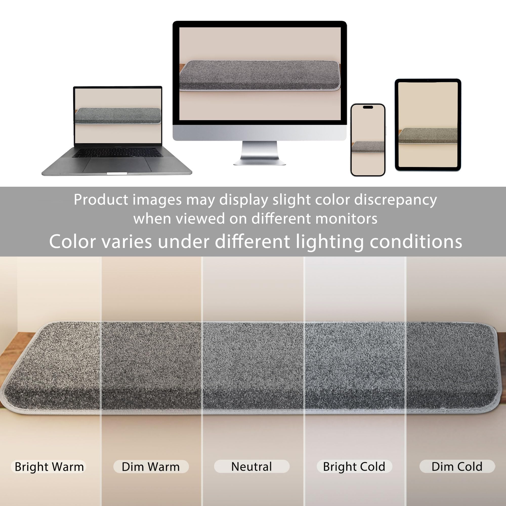 14-piece pack provides coverage for most interior stairs.