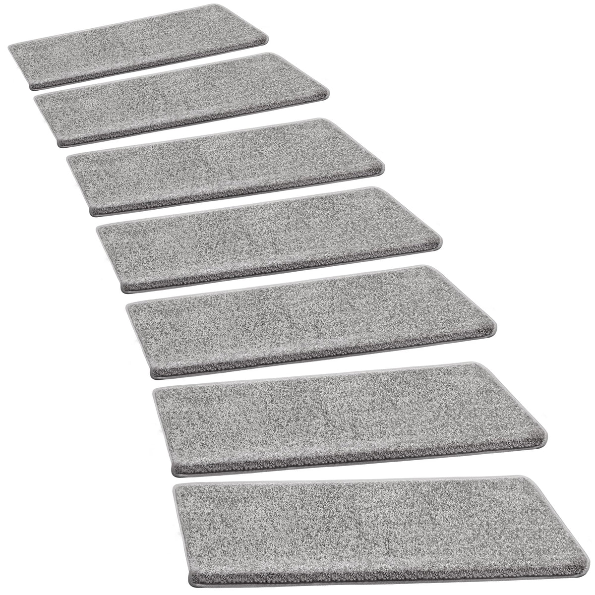Pure Era bullnose stair treads with non-slip back prevent movement on stairs.