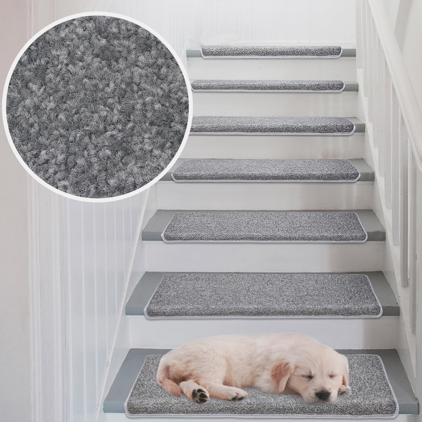 Perfect for hardwood stairs, providing cushioning and reducing noise.