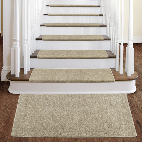 Pure Era stair tread cream grey back close-up on gel backing adhesion