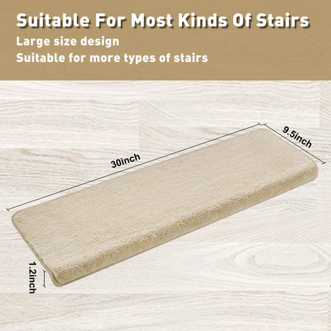 Pure Era adhesive-free back coat clings to clean flat stairs without residue