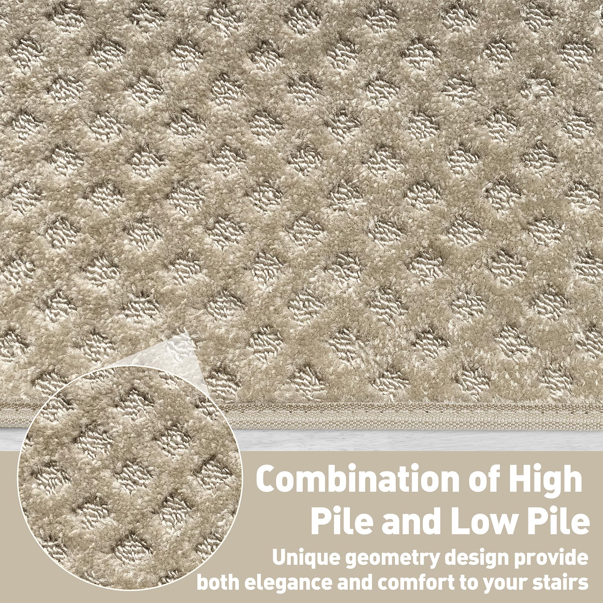 PURE ERA stair treads on wooden step; 9.5 by 30 inches, warm texture.
