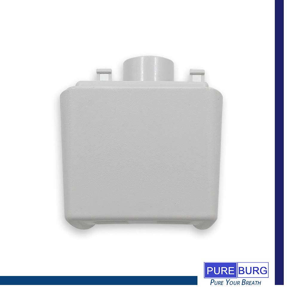 Pureburg brand logo on filter box signaling easy replacement.