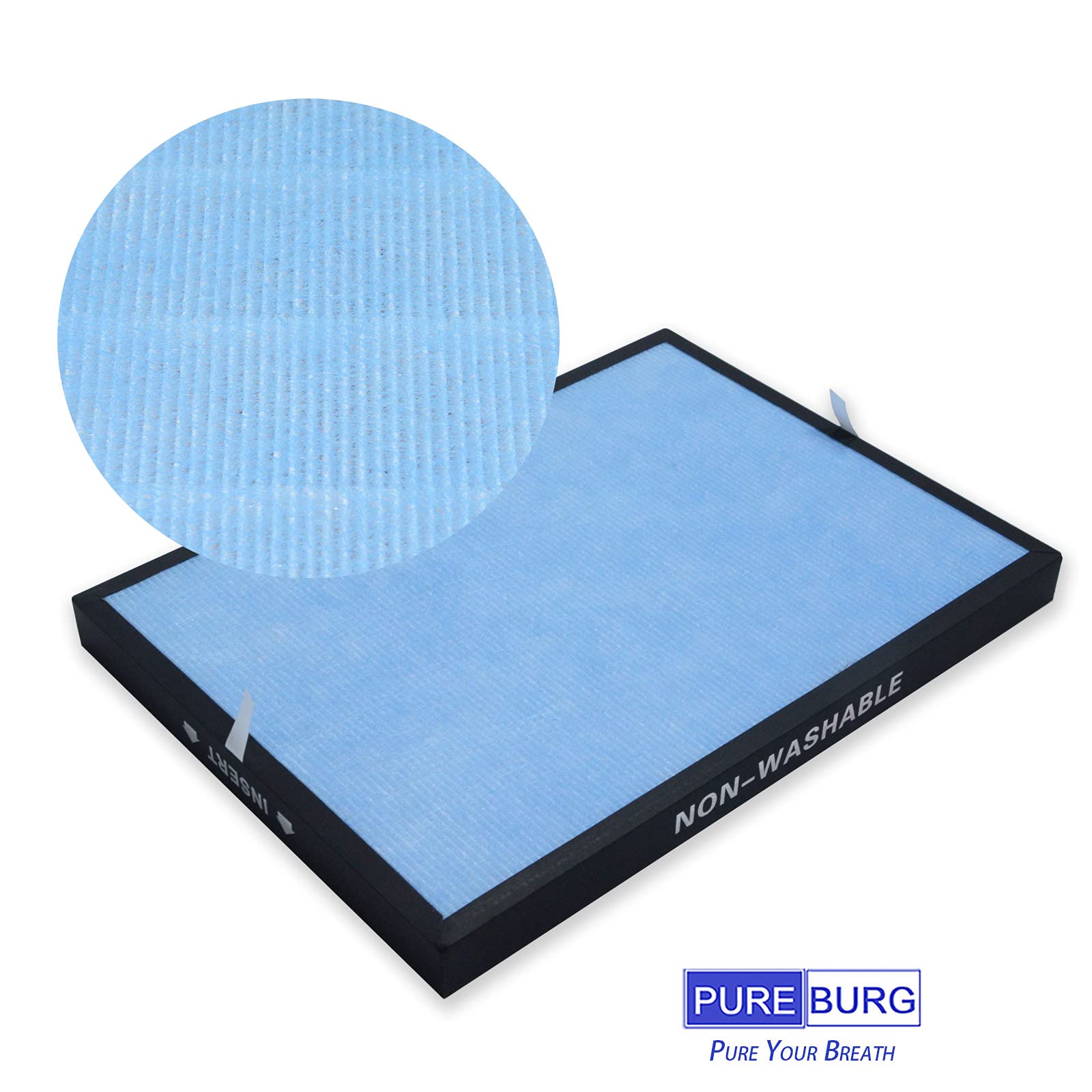 Pureburg MSA3 filter pack side view compact design fits purifiers
