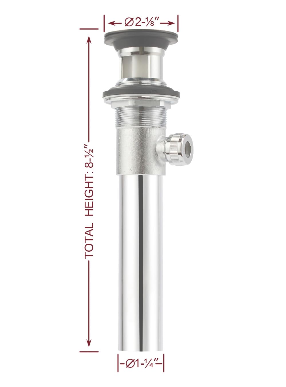 Purelux overflow-fit design compatible with standard sink openings