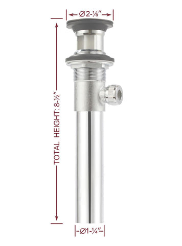 Purelux overflow-fit design compatible with standard sink openings