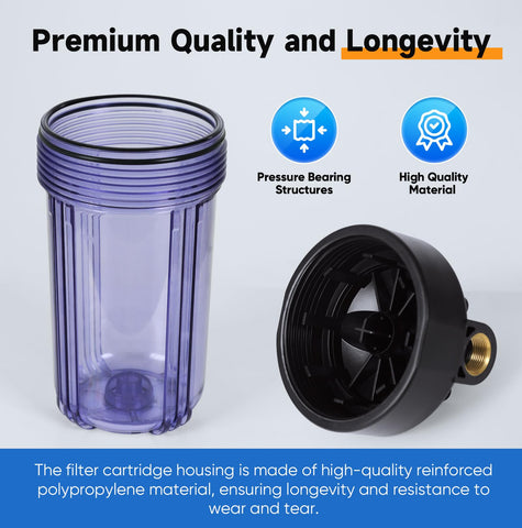 PUREPLUS 1-inch inlet/outlet simplifies plumbing connections.