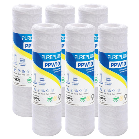 PUREPLUS 5 micron sediment filter in housing for clearer water