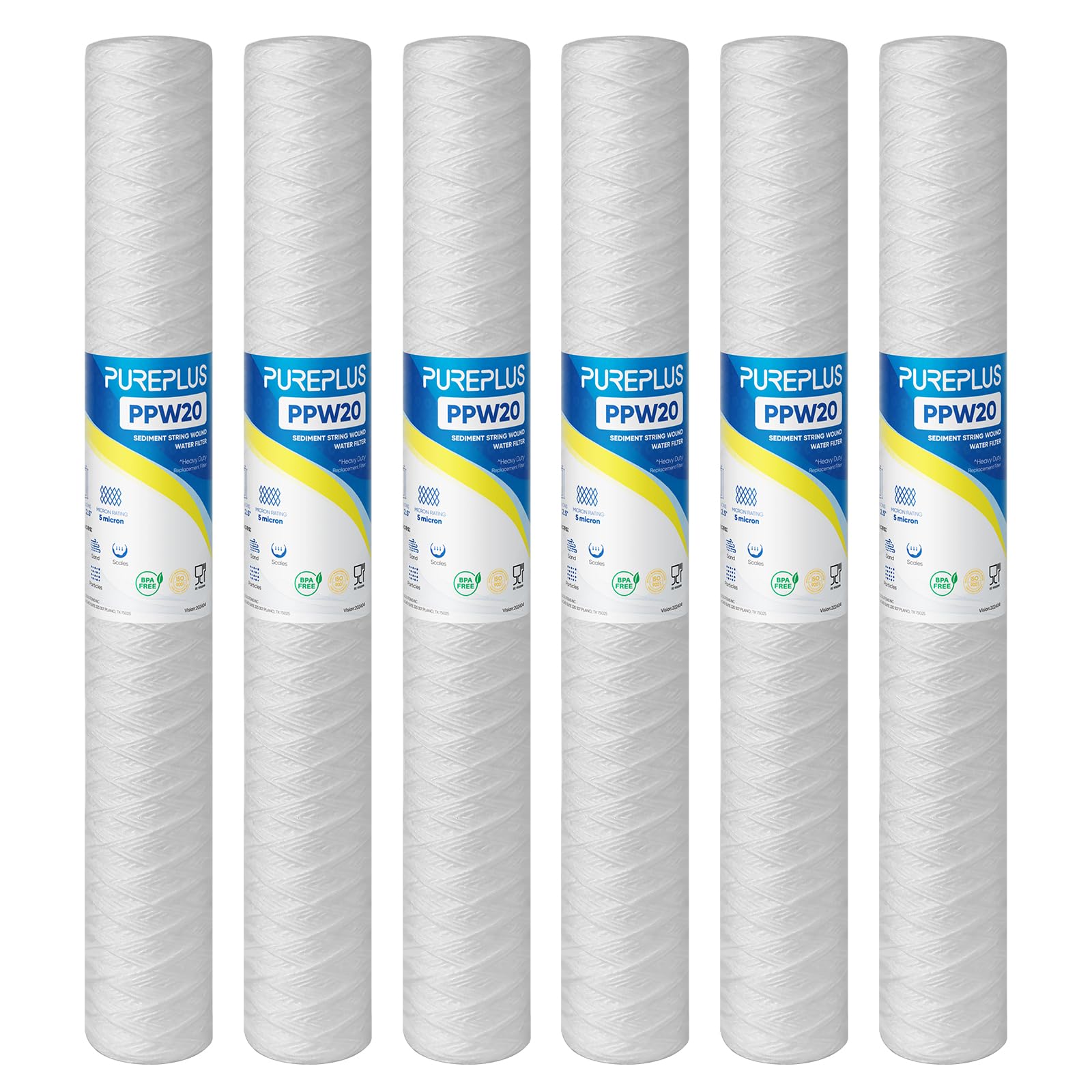 PurePlus 5-micron well water filter improves sediment removal for clearer water