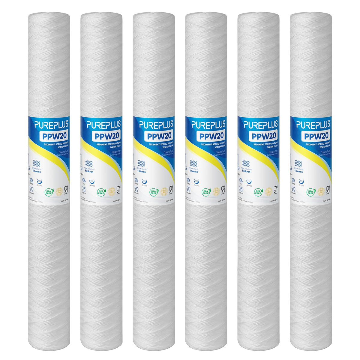 PurePlus 5-micron well water filter improves sediment removal for clearer water