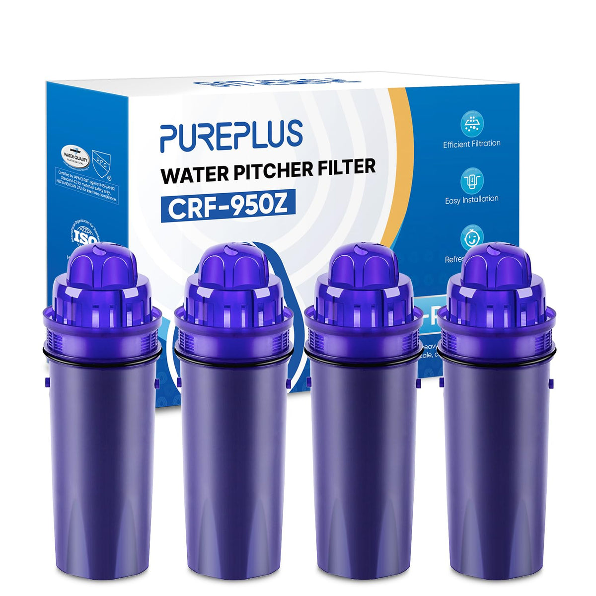 PUREPLUS CRF950Z pitcher-filter-front view for quick, clean refills