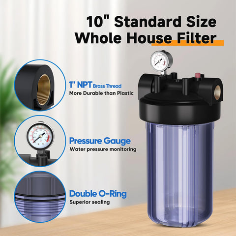 PUREPLUS durable polypropylene housing emphasizing long-lasting filtration