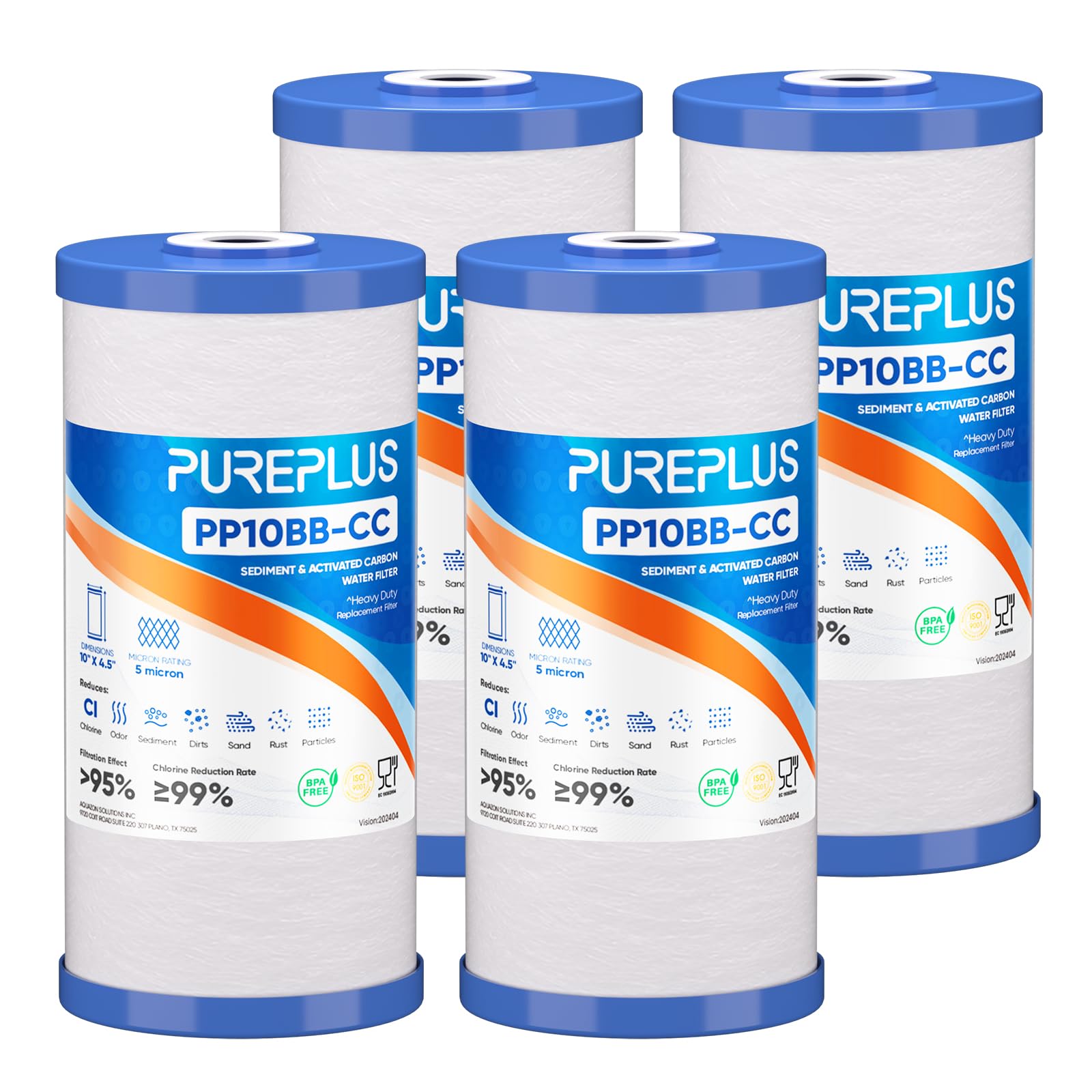 PUREPLUS five-micron sediment filter core delivering clearer tap water