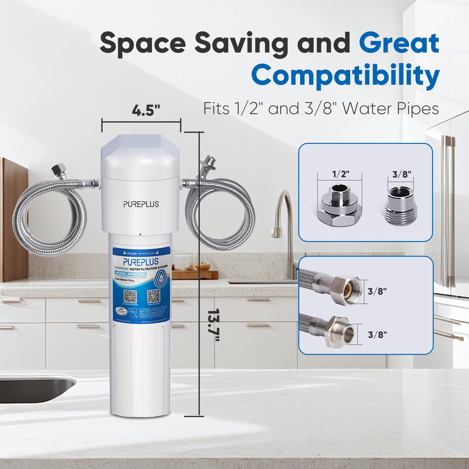 PUREPLUS lead-free materials ensure safer drinking water for your family.