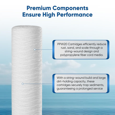 PurePlus rope filter with dense honeycomb structure enhances dirt capture and flow