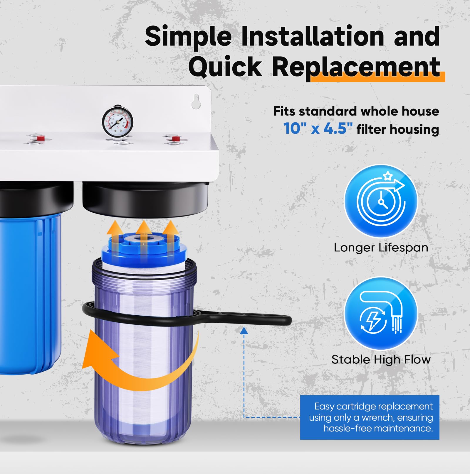 PUREPLUS well-water ready filtration supports reliable home water supply.