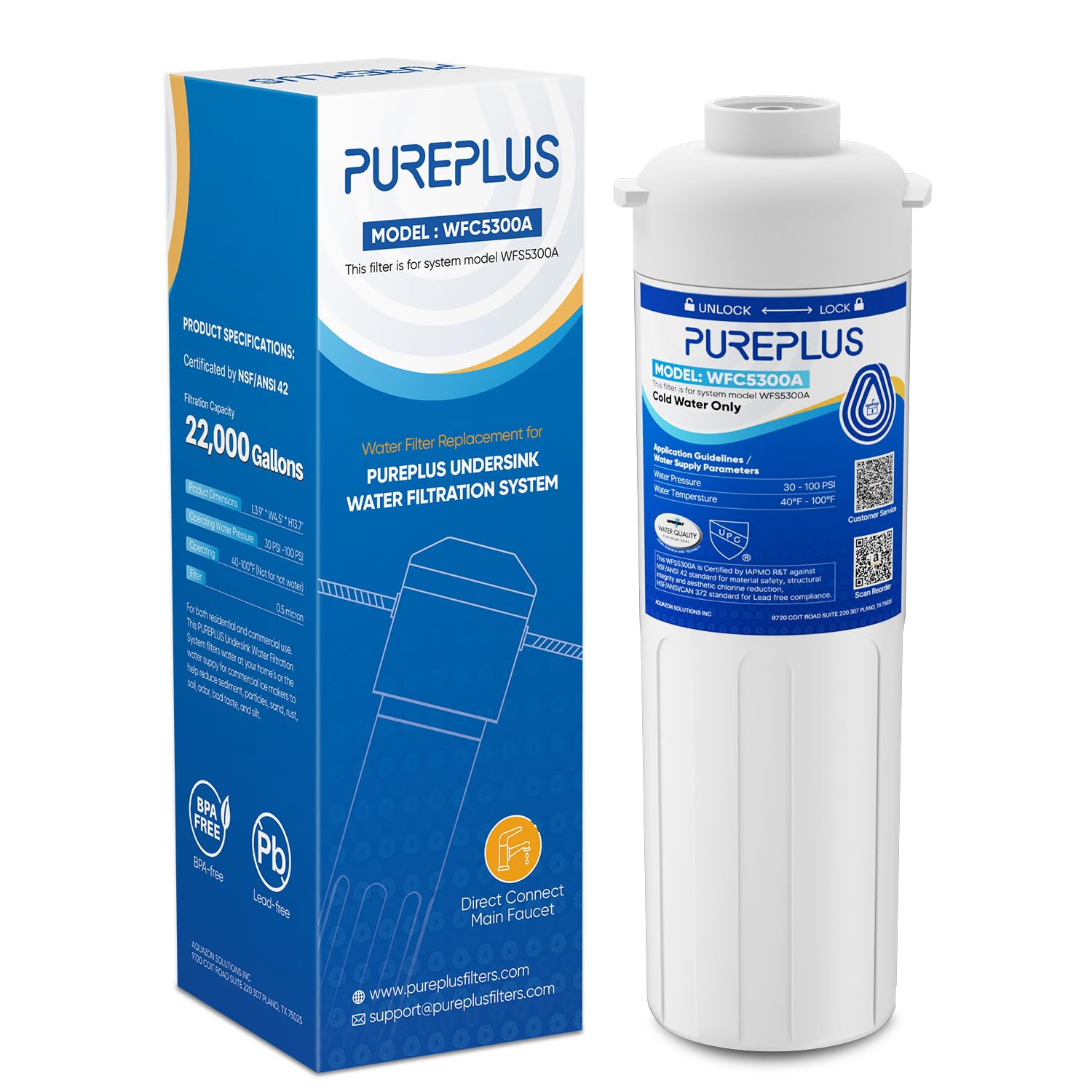 PUREPLUS WFC5300A under-sink filter unit ensures cleaner water at home