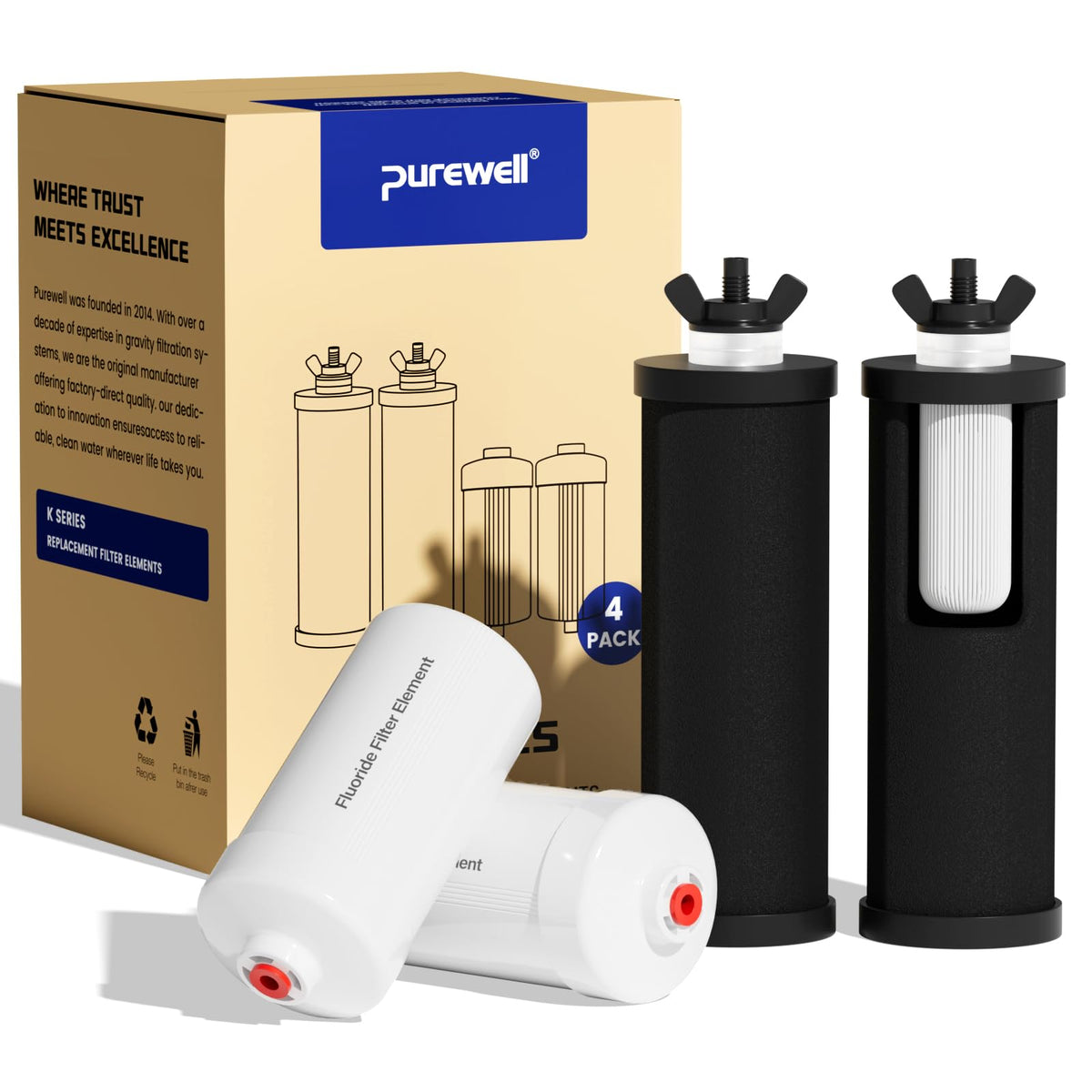 Purewell 8-stage PF3-FL2 set packaging for easy replacement and maintenance.