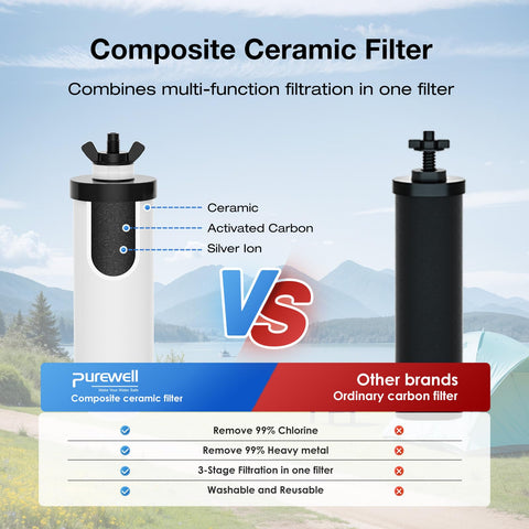 Purewell PF-4 activated carbon layer reduces chlorine and chemicals